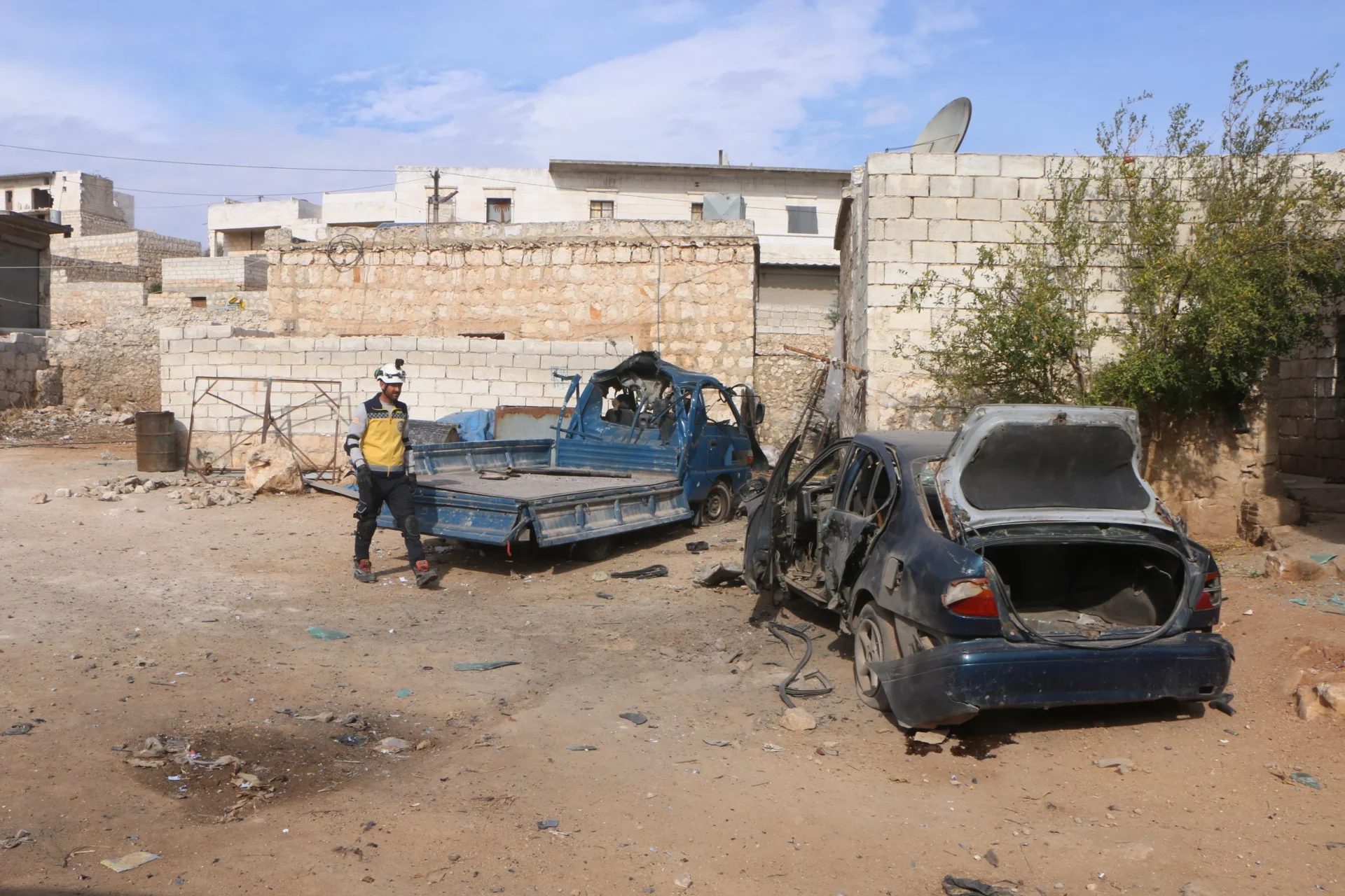 Assad Drones Strike Near School in Aleppo Terrorizing and Injuring Civilians