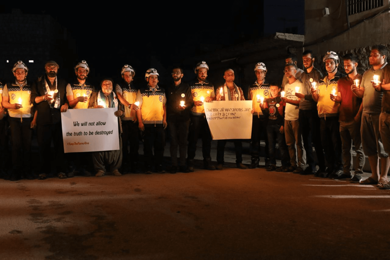 Candlelight Vigil in Idlib to Recall Ghouta Massacre